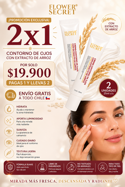 Contorno de Ojos con Extracto de Arroz 2x1