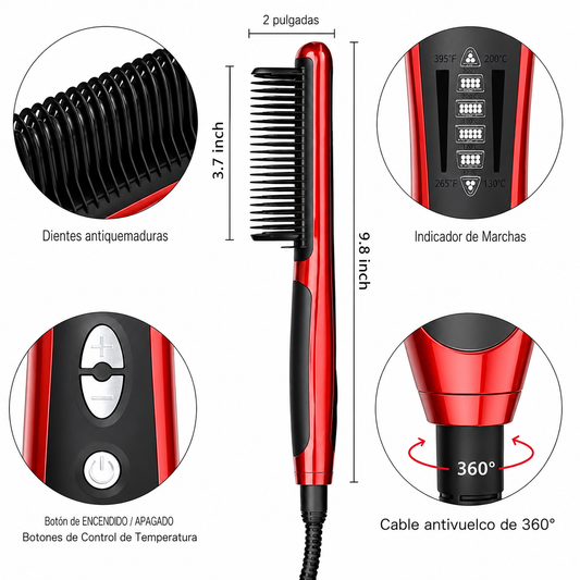 Cepillo Alisador Anti Frizz